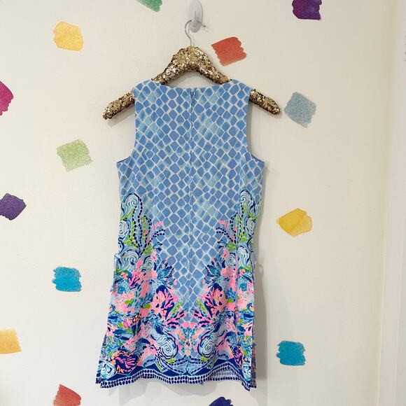 0 Lilly Pulitzer Donna Romper Multi Hidden Treasure Blue Print Romper NWT - Picture 3 of 6